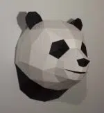 Panda-kop in 3D origami, weergave 11