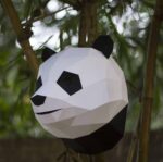 Papercraft de cabeza de panda en origami 3D