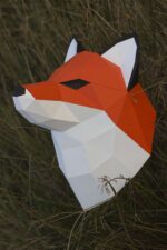 Papercraft trophée tête de renard en origami