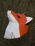 Papercraft trophée tête de renard en origami