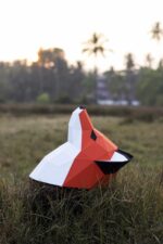 Papercraft trophée tête de renard en origami