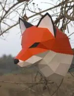 Voskop papercraft trofee 3D origami, weergave 12