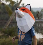 Papercraft trophée tête de renard en origami