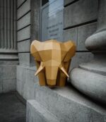 Papercraft d'éléphant en origami 3D