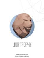 Papercraft testa di leone in origami