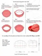 3D origami dozen hart en lippen, weergave 6