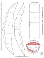 Papercraft de boîte lèvres en origami