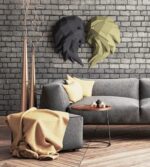 Papercraft lion head in 3D origami