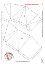3D-papercraft kop van Maleise tapir in origami, 3D-model