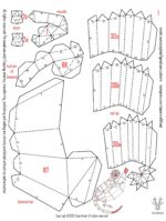 Papercraft de macaco na banana em origami 3D