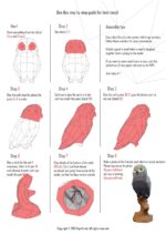 Papercraft de coruja no galho em origami 3D