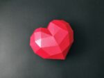 Papercraft heart and lips boxes in 3D origami