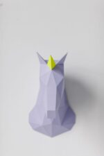Papercraft de cabeça de unicórnio em origami 3D