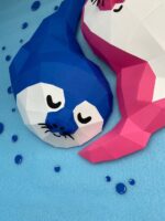 Papercraft Yin Yang seals in 3D origami