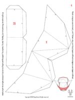 Papercraft Tiger-Maske im 3D-Origami