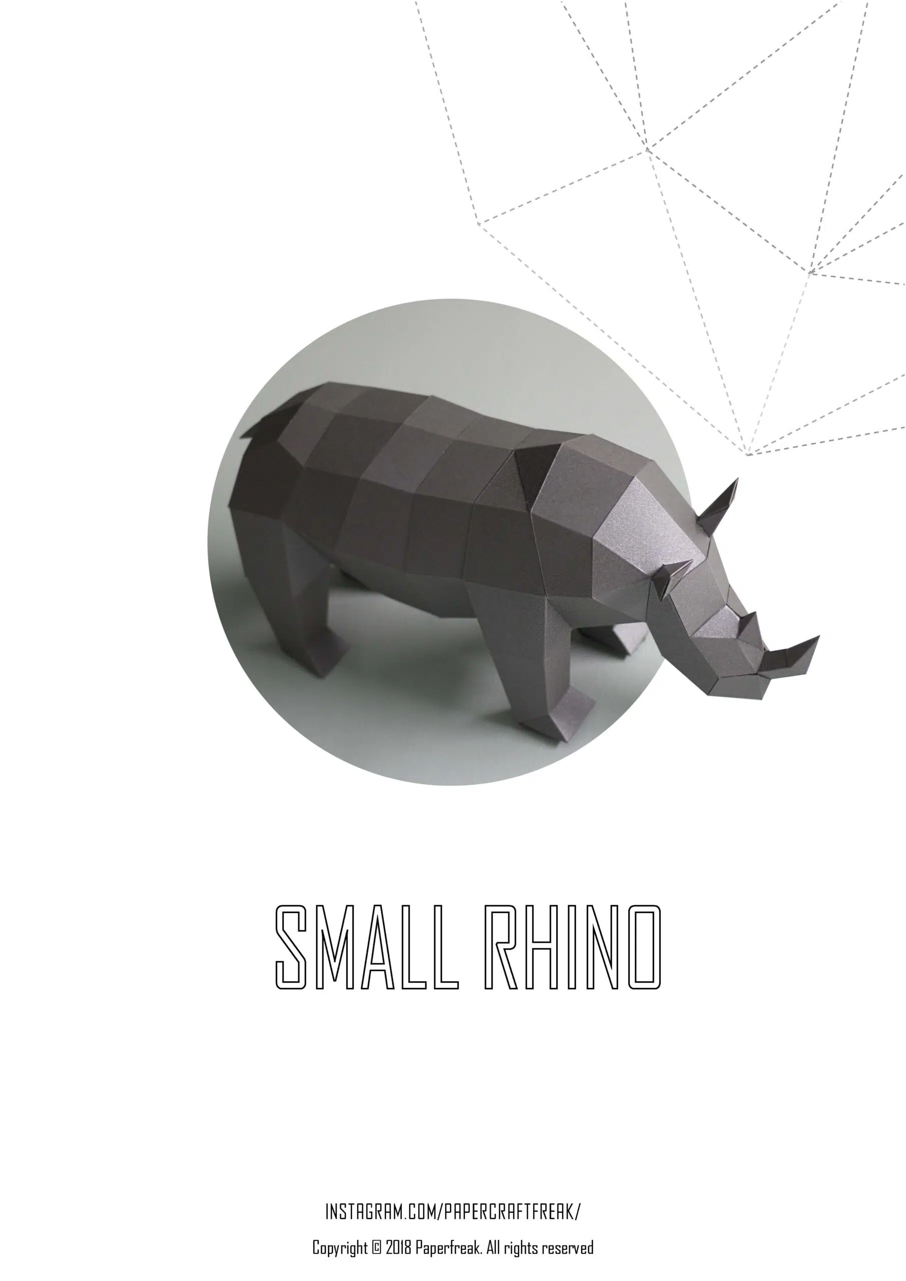 Papercraft Afrikaanse dieren in origami 3D - Pakket 4 - in - 1, weergave 6