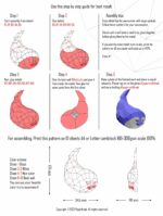 Papercraft Yin Yang seals in 3D origami