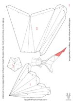 Papercraft de cauda de tubarão em origami