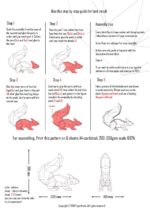 Papercraft squirrel in 3D origami