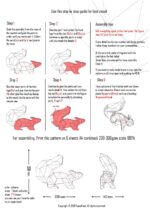 Papercraft squirrel in 3D origami