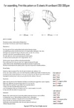 Papercraft de cabeza de oso malayo en origami