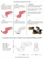 Papercraft von Tukanen auf Ast im 3D-Origami