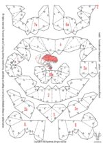 Papercraft T-Rex dinosaur in 3D origami paper