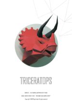 Papercraft de dinossauros em origami 3D