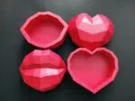 3D origami dozen hart en lippen, 3D-model