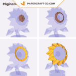 Papercraft sunflower in pot