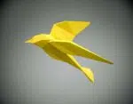 Origami 3D vogel, 3D-model
