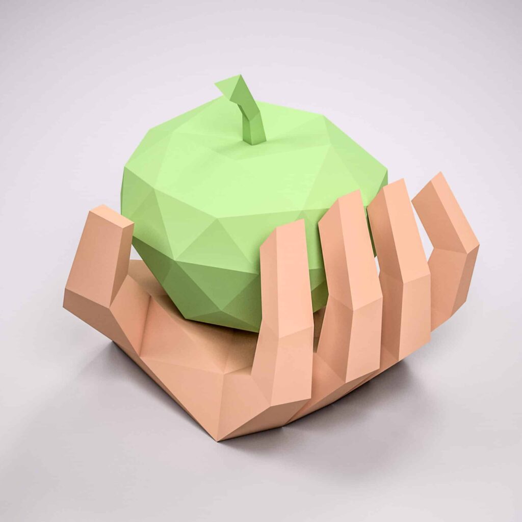 Papercraft 3D Doberman origami