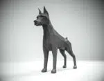 Dobermann Papercraft Origami 3D