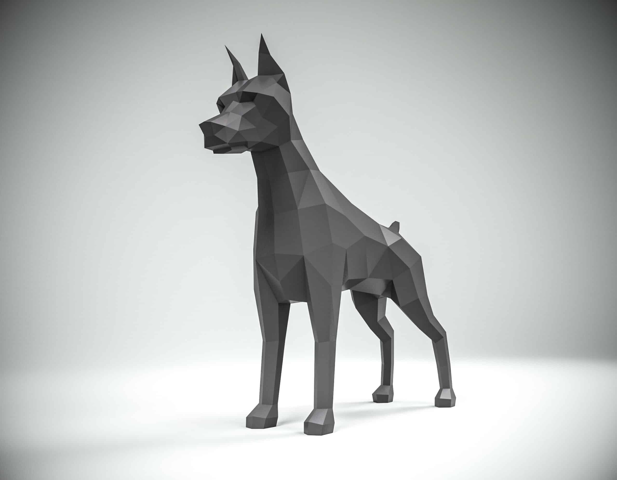 Papercraft 3D Doberman origami Papercraft 3D Doberman origami