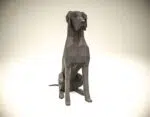 Papercraft Deutscher Hund als Origami