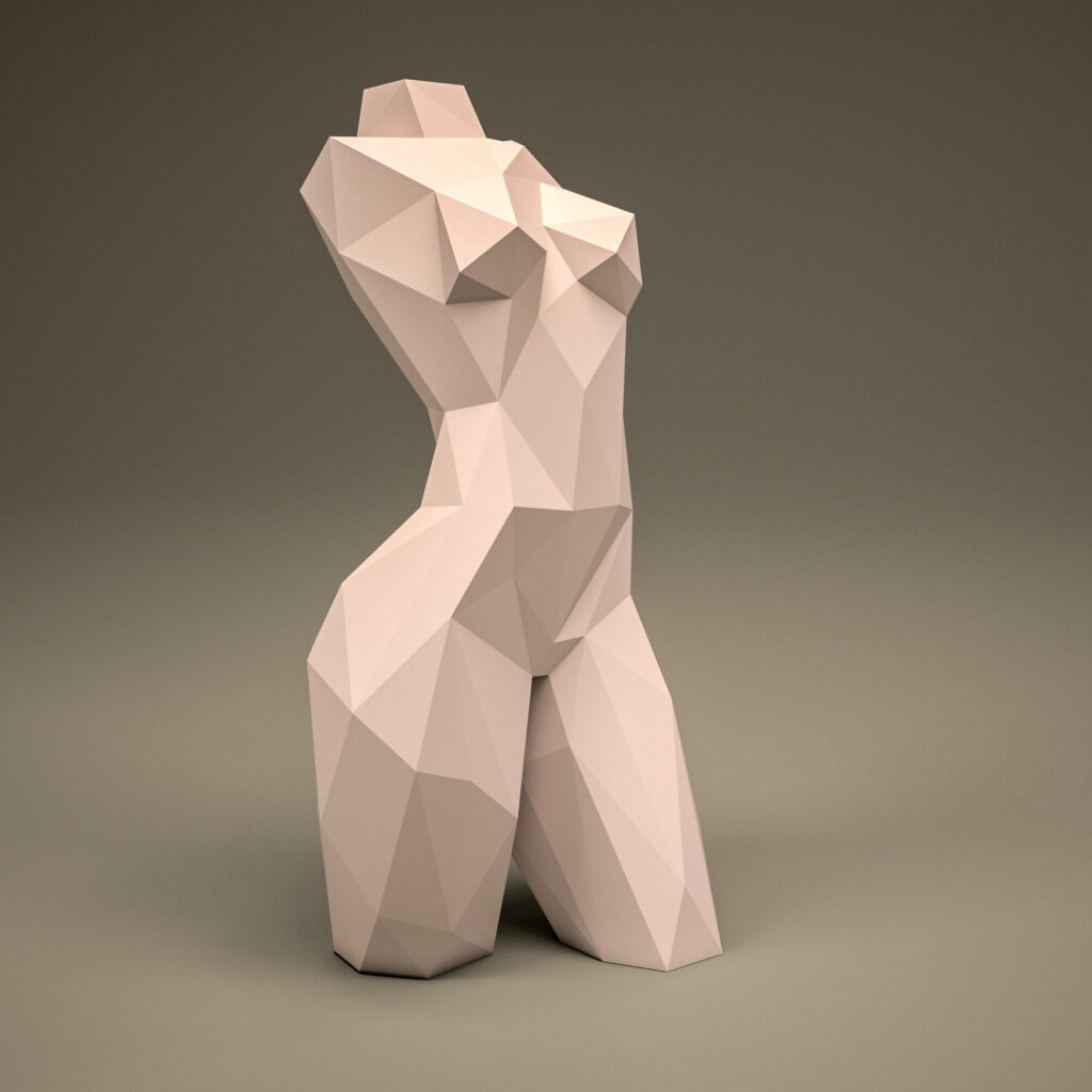 Papercraft eines Waschbären in Origami 3D