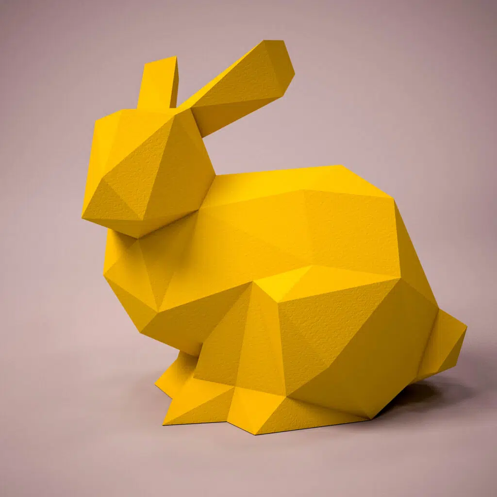 Papercraft di lepre in origami 3D