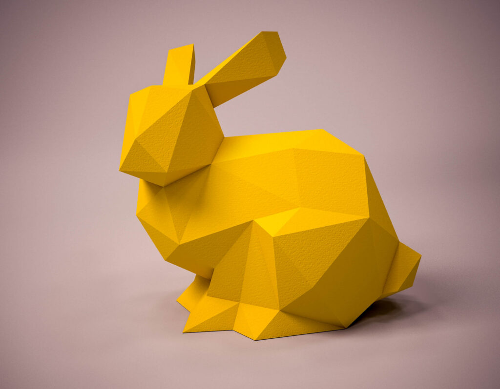 3D Origami Hare Papercraft