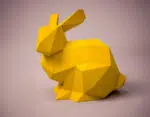 Papercraft de liebre en origami 3D