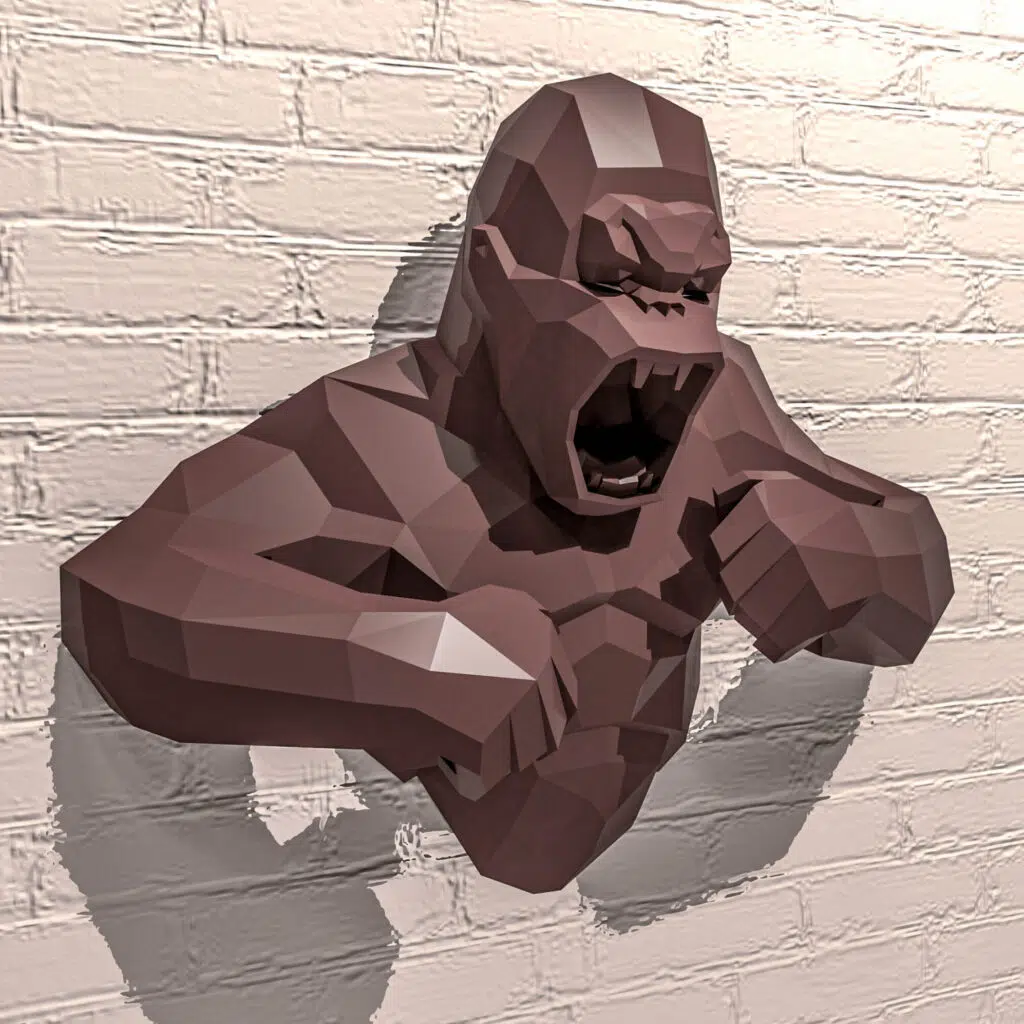 Papercraft Kong-Torso als 3D-Origami