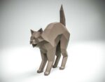Papercraft de chat en origami