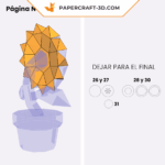 Papercraft sunflower in pot