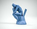 Papercraft de El Pensador en origami 3D