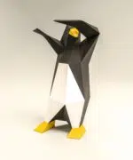 3D origami pinguïn die dabt, 3D-model
