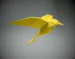 Origami 3D vogel, weergave 2