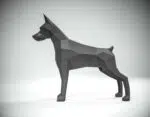 Dobermann Papercraft Origami 3D