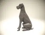 Papercraft Deutscher Hund als Origami