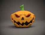 Papercraft zucca per Halloween in origami 3D