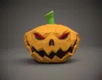 Papercraft de abóbora para Halloween em origami 3D