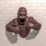 Papercraft torse de Kong en origami 3D